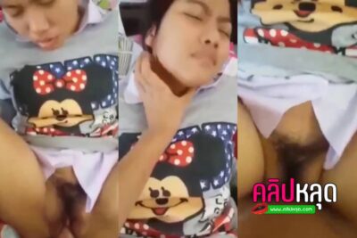 คลิปหลุดนักศึกษา ทางบ้านโดนเย็ดคาชุดแล้วถ่ายคลิป โดนควยเสียบหีเย็ดสด ซอยรัวๆ ร้องครางดังไม่ได้เดี๋ยวคนอื่นได้ยิน